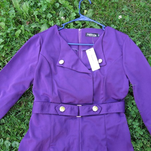 Fashion Mia Dresses & Skirts - NWT Fashion Mia Purple Retro Looking Dress size M